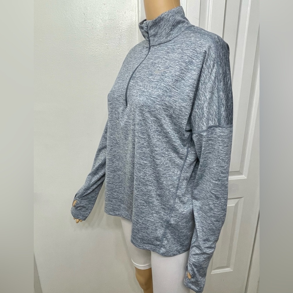 Nike Women's Dry Element Running Top Gray Heather Long Sleeve Size M - Picture 7 of 12